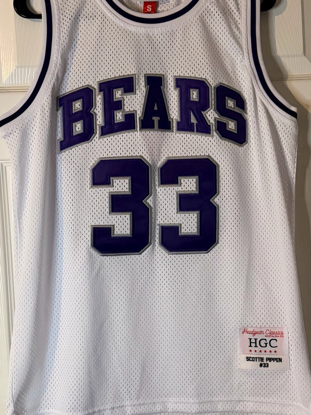 Scottie Pippen high school Bears #33 Basketball Jersey - White & Purple